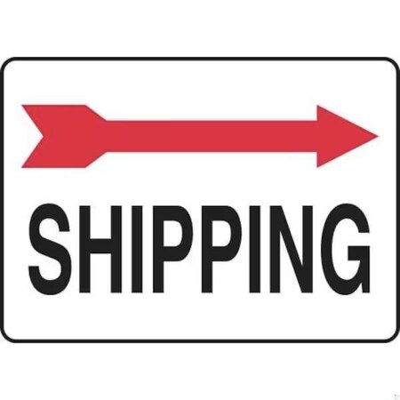 Accuform Shipping (Right Arrow), Aluminum, 10 in x 14 in MADC514VA